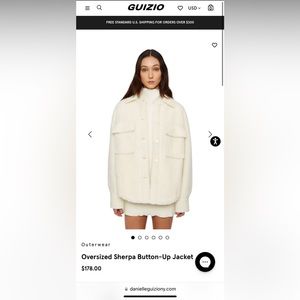 Danielle Guizio Oversized Shirpa Jacket